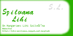 szilvana lihi business card